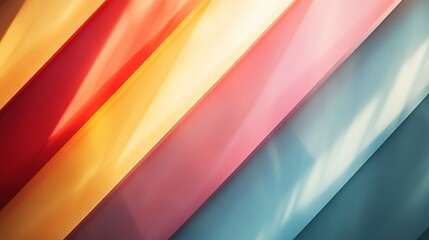 Fototapeta premium Abstract Diagonal Stripes Of Warm And Cool Colors