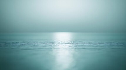 Serene Teal Water Reflecting Light