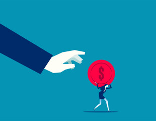 Business with thief currency, Business vector flat style