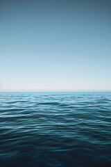 Obraz premium Tranquil Ocean Sky: An Ombre Gradient Transitioning from Deep Ocean Blue to Delicate Sky Blue