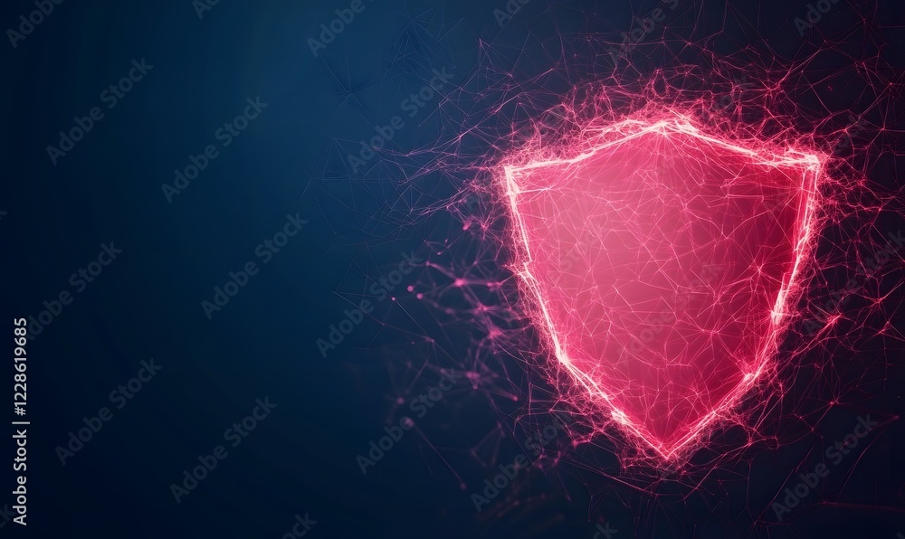 Poster A vibrant image of an advanced AI-driven firewall showcasing dynamic energy and security features.
