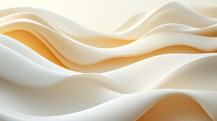 Abstract Cream Colored Wave Pattern Design