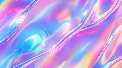 Obraz premium Abstract Holographic Iridescent Liquid Texture Background