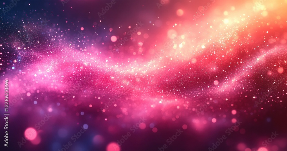 Aufkleber pink bokeh lights dreamy abstract background with sparkle and glittering effect for celebration and 