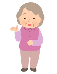 高齢女性　表情ポーズ　シニア　高齢者　後期高齢者