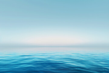 Obraz premium Tranquil Ocean Sky: An Ombre Gradient Transitioning from Deep Ocean Blue to Delicate Sky Blue