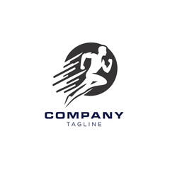 Dynamic Runner Logo Design: Speed and Strength