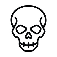 simple black line art icons skulls vector art bundle design