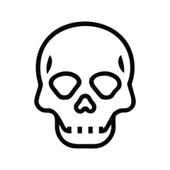 simple black line art icons skulls vector art bundle design