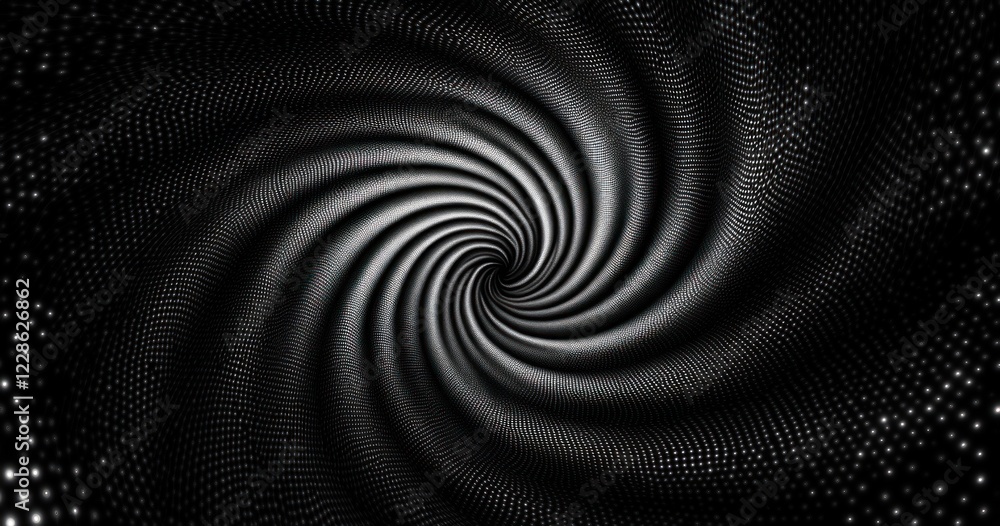 Poster abstract vortex wave pattern 3d digital particles background technology concept