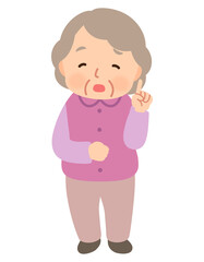 高齢女性　表情ポーズ　シニア　高齢者　後期高齢者