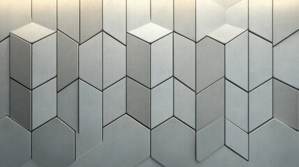 Modern Geometric Hexagon Design with Ambient Lighting and Symmetrical Composition