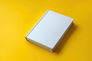 Clear Pixel Visual of a Book on a Yellow Background with a White Cover