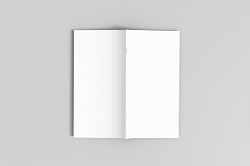 Opened stapled bound booklet mockup