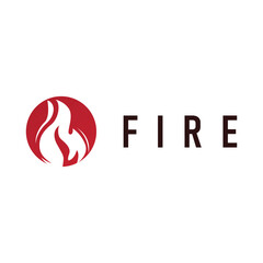 Obraz premium flame logo symbol burning fire design with simple minimalist concept brand template