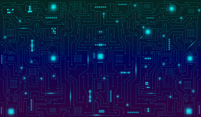 Geometric background and high tech circuit board connection system