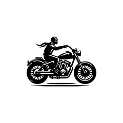 Obraz premium vector logo simple motorcycle illustration