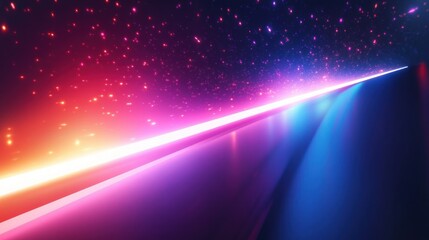 Futuristic Abstract Neon Geometry with Sharp Light Beams and Gradient Colors