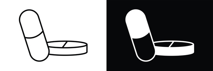 drug icon vector design eps 10. medicine pill icon set .