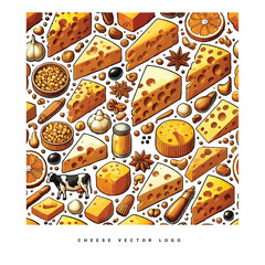 Cute melting cheese cartoon vector illustration isolated 
