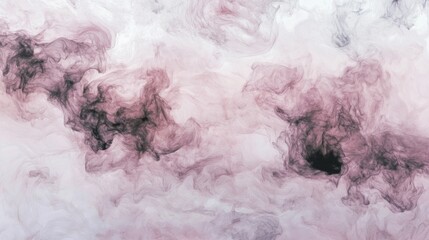 Serene Sky: Wispy Pastel Clouds with Intriguing Black Elements in Cinematic Composition