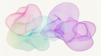 Abstract Pastel Shapes with Scribbled Black Lines - Cinematic Ultra-Detailed Illustration.