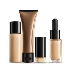 Obraz premium set of cosmetic bottles