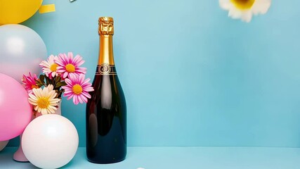 An elegant geometric background decorated with farewell party icons is ideal for sharing a heartfelt farewell in a heartwarming get-together