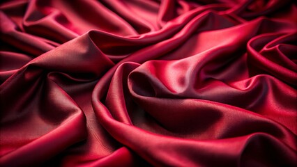 Obraz premium Luxurious Deep Red Fabric A Close-Up of Elegance and Texture.