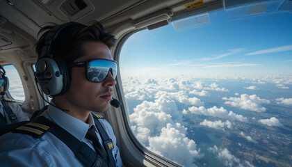 person in the airplane