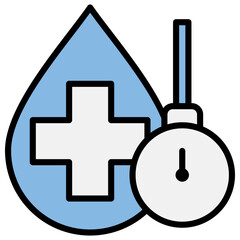 Blood Pressure Blue Black Icon