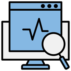 Monitoring Blue Black Icon