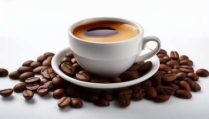 Could you clarify what you mean? Are you looking for an image of coffee on a white background, a description, or something else?

