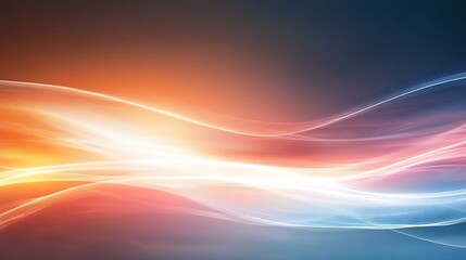 Abstract Colorful Waves Flowing Smoothly Together