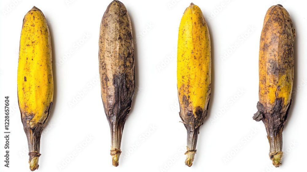 Aufkleber selection of ripe saffron crocus on white background generative ai
