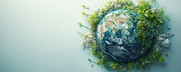 Fototapeta premium green planet earth