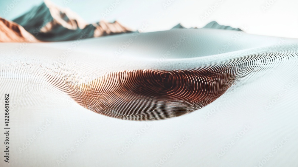 Poster abstract 3d digital landscape technology data network science background