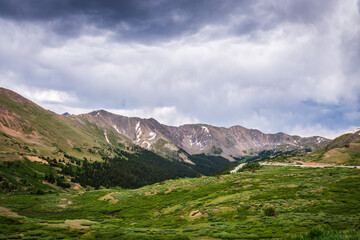 Loveland Pass is a high mountain pass in north-central Colorado, at an elevation of 11,990 feet above sea level in the Rocky Mountains of the Western United States.