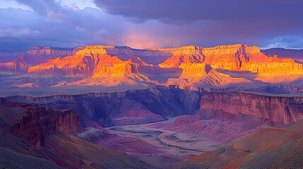 Naklejka premium Sunset Canyon River Gorge Landscape