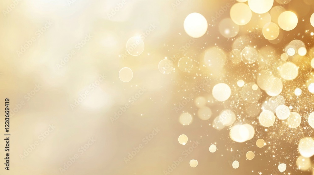 Poster golden festive sparkling bokeh background texture