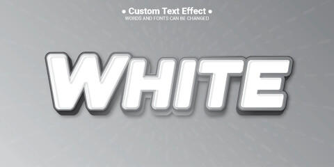 white text effect editable typography font style