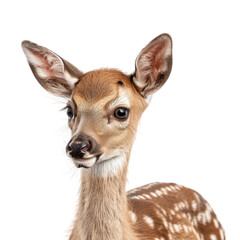 Fototapeta premium Adorable Young Fawn with Big Brown Eyes in a Natural Setting