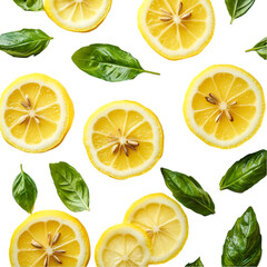 Fresh lemon and slice isolated on white and transparent background. PNG cutout. fresh lemon PNG, lemon slice PNG, lemon isolated, lemon cutout, lemon with slice, lemon transparent background,