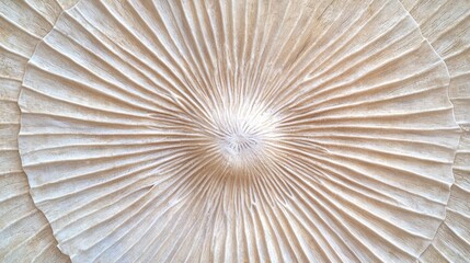 Mesmerizing Macro Shot of Mushroom Gills in Stunning Radial Pattern