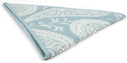 Muted Blue and White Soft Triangle with Patterns, vintage style, soft textures