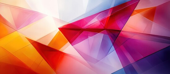 Obraz premium Abstract colorful geometric shapes and triangles background.