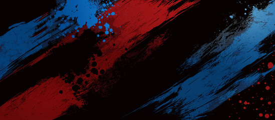 Abstract red, black and blue background with grunge brush strokes . textures for poster and web banner design