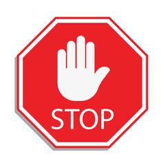 Obraz premium flat design Stop do not enter signage vector illustration 02 