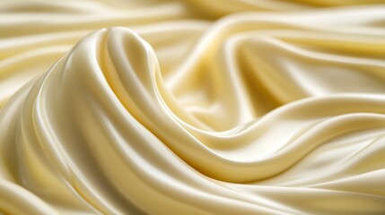 Obraz premium Creamy Swirls Of Smooth Yellow Substance
