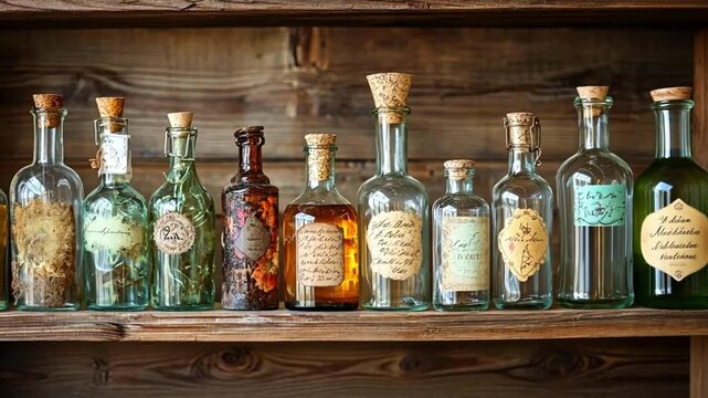 Vintage Apothecary Bottles: A Collection of Antique Glass Vessels